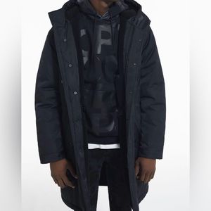 NWT The Kooples Parka, Jacket, Black, Small (S), Men